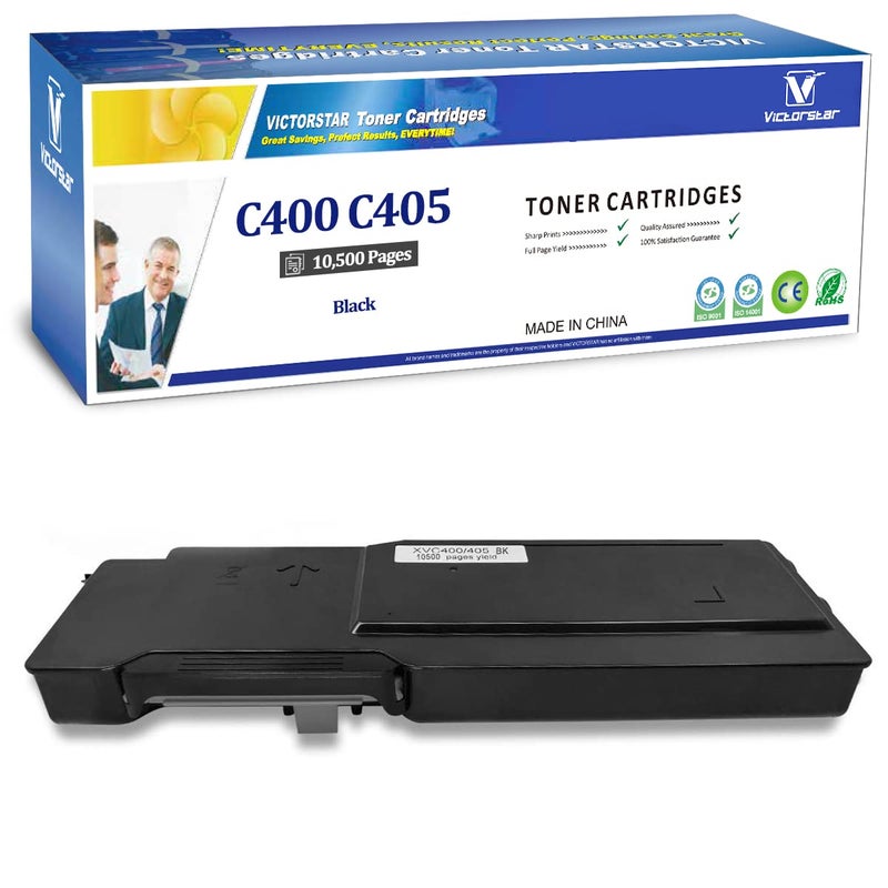 VICTORSTAR Remanufactured Toner Cartridge C400 C405 Black Extra High Capacity 10500 Pages for Xerox C400 C400n C400dn C405 C405n C405dn C405 MFP Laser Printers